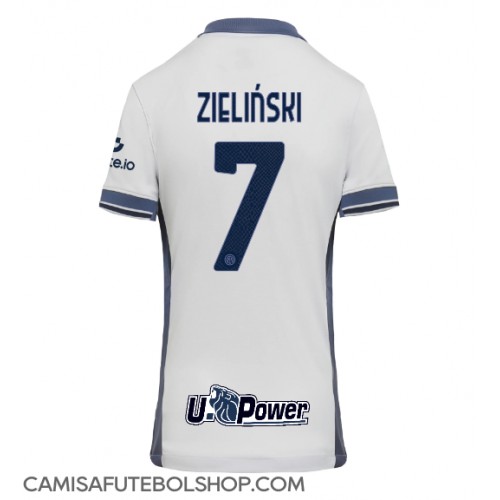 Camisa de time de futebol Inter Milan Piotr Zielinski #7 Replicas 2º Equipamento Feminina 2024-25 Manga Curta